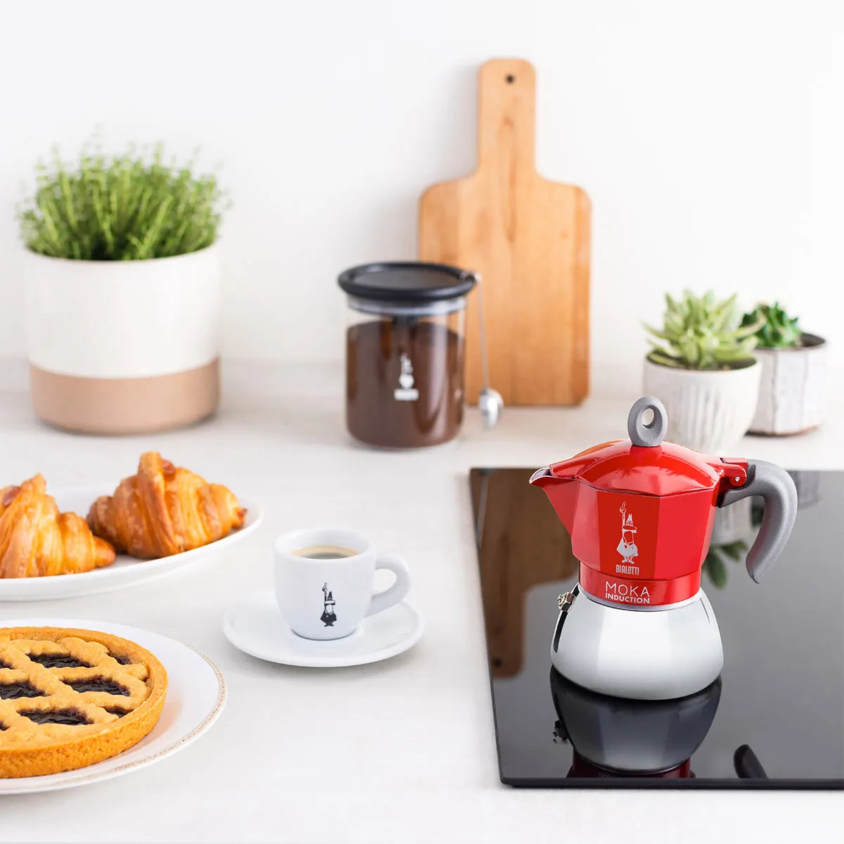 Bialetti Moka Indukcija Rdeča